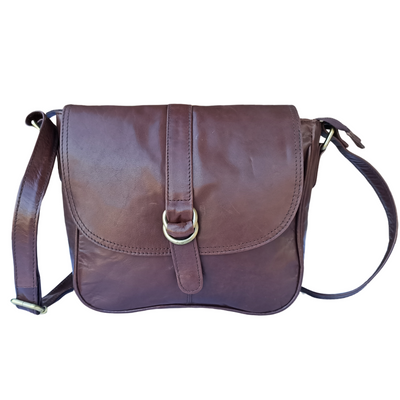 Dark Brown Leather Ladies Sling Bag