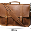 Load image into Gallery viewer, Vintage Crazy Horse Genuine Leather Briefcase | Men's Retro Messenger Bag - BLINK LEATHER