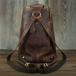 Load image into Gallery viewer, Luufan Crazy Horse Men Genuine Leather Backpack Vintage Leather Bucket Zipper Backpack Large Capacity Travel Backpack School Bag