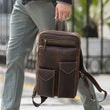 Load image into Gallery viewer, Vintage Leather Backpack Men Large - BLINK LEATHER
