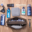 Load image into Gallery viewer, CONTACT'S crazy horse cow leather cosmetic bag for men travel toiletry bag large capacity wash bags man's make up bags organizer