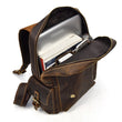 Load image into Gallery viewer, Zipper Open Leather Backpack with Laptop