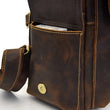 Load image into Gallery viewer, Open Side Pocket of Leather Backpack