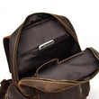 Load image into Gallery viewer, Open Leather Backpack with iPhone in pocket