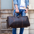 Load image into Gallery viewer, MAHEU Men Genuine Leather Travel Bag Travel Tote Big Weekend Bag Man Cowskin Duffle Bag Hand Luggage Male Handbags Large 60cm
