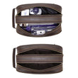 Load image into Gallery viewer, CONTACT'S crazy horse genuine leather men cosmetic bag travel toiletry bag big capacity wash bags man's make up bags organizer