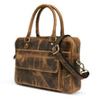 Load image into Gallery viewer, Hunter Brown Leather Laptop Bag