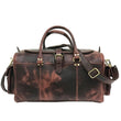 Load image into Gallery viewer, Two Pocket Dark Brown Weekend Bag - BLINK LEATHER