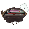 Load image into Gallery viewer, Canvas Hunter Brown Leather Laptop Bag - BLINK LEATHER