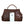 Load image into Gallery viewer, Brown leather handbag with a white phone inside on a wooden surface
