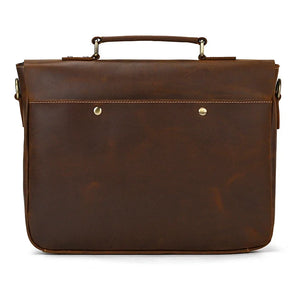 Men's Genuine Leather Messenger Bag - Vintage Crossbody Briefcase