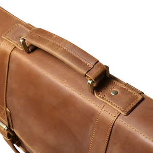 Vintage Crazy Horse Genuine Leather Briefcase | Men's Retro Messenger Bag