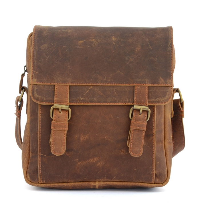 Brown Vintage Leather Crossover Bag