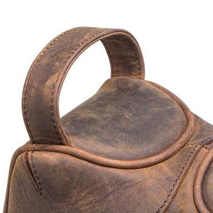 Crazy Horse Leather Toiletry Bag