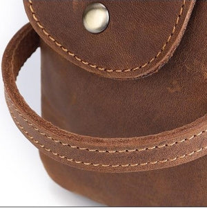 Crazy Horse Leather Dopp Kit Bag