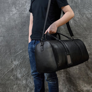 Leather travel bag