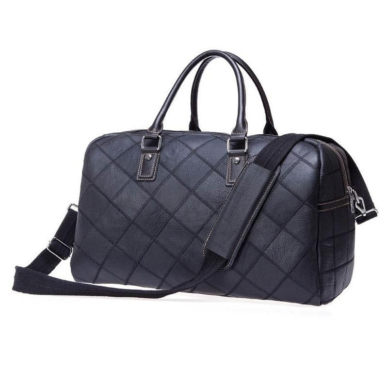 Unisex Genuine  Soft Leather Travel Bag
