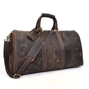 Men/Women Genuine Leather Duffel Bag