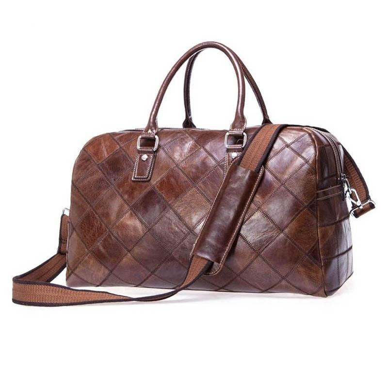 Luxury Men Genuine Leather Travel bag Luggage bag Men Leather