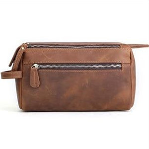 Crazy Horse Leather Dopp Kit Bag