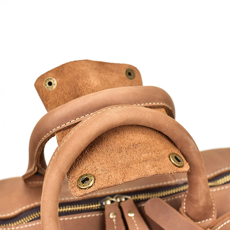 Men's Vintage Crazy Horse Leather Travel Bag