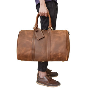 Men/Women Genuine Leather Duffel Bag