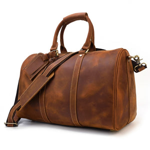 Men/Women Genuine Leather Duffel Bag