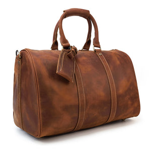 Men/Women Genuine Leather Duffel Bag