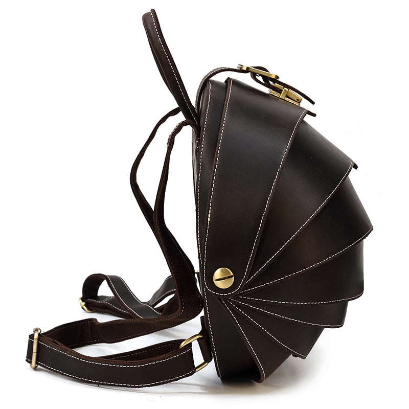 beetle backpack leather Leather Backpack Beetle Style Women Rucksack Black