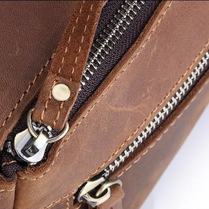 Crazy Horse Leather Dopp Kit Bag