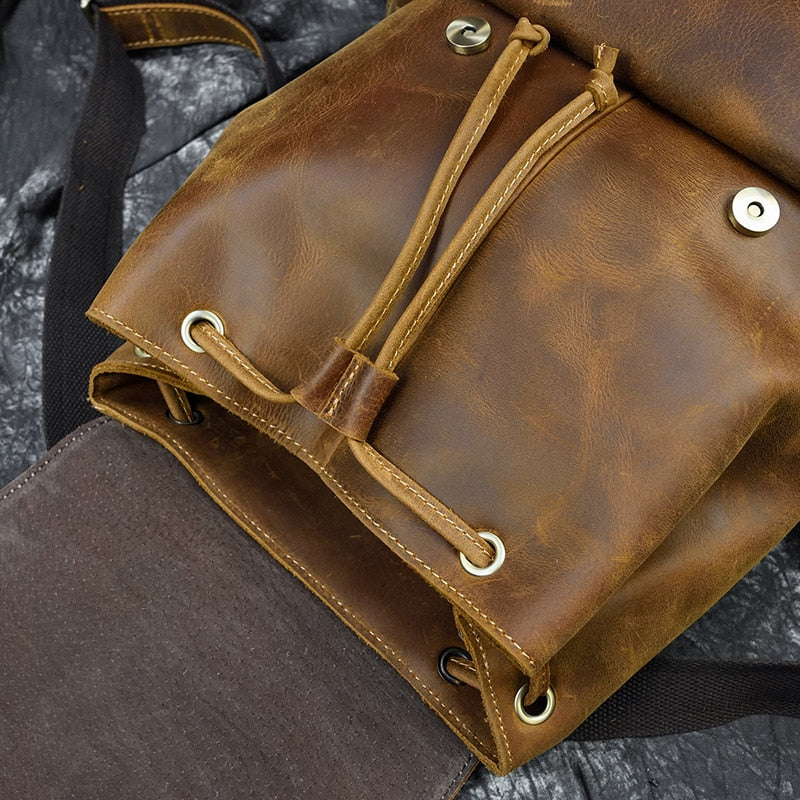Vintage Leather Backpack Bag College – BLINK LEATHER