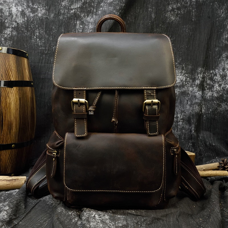 Casual  Crazy Horse Vintage Backpack