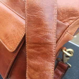 Light Brown Leather Laptop Bag
