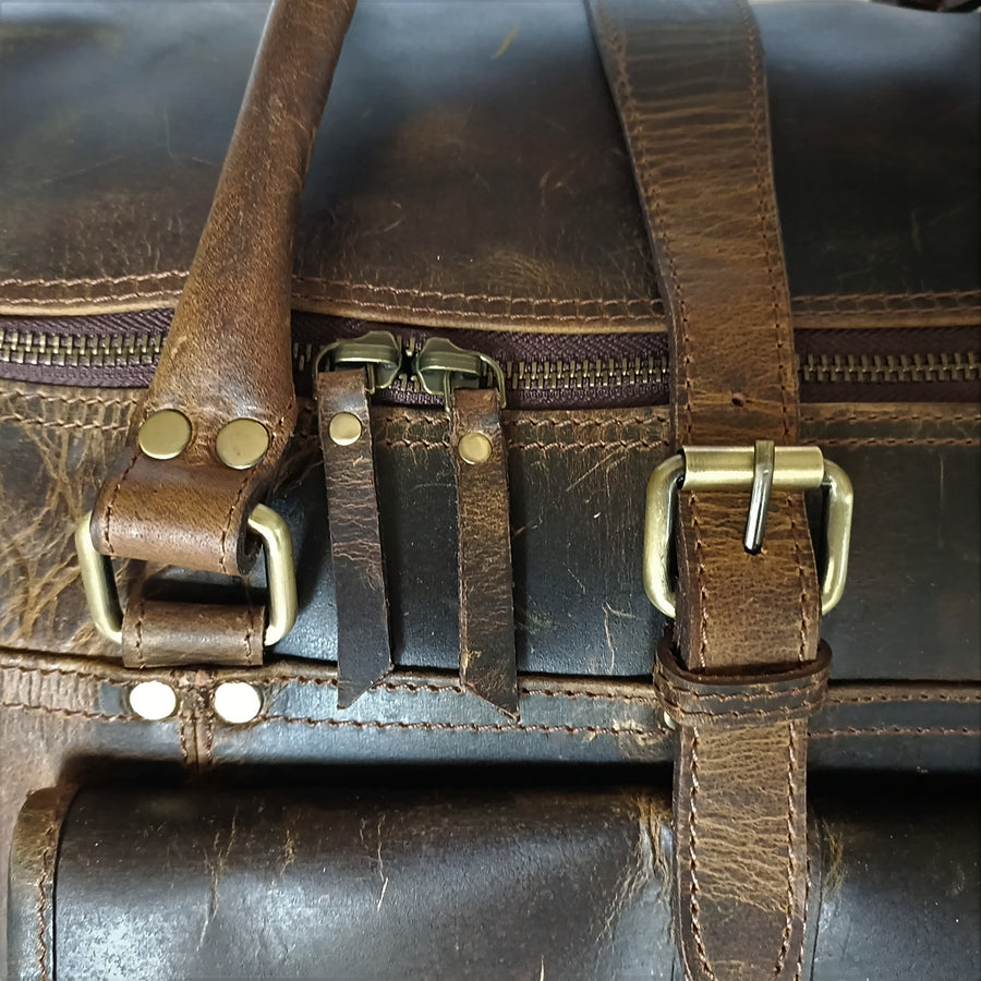 Vintage Leather Weekend Bag