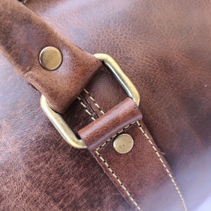 Crazy Horse Leather Mini Duffel  Bag