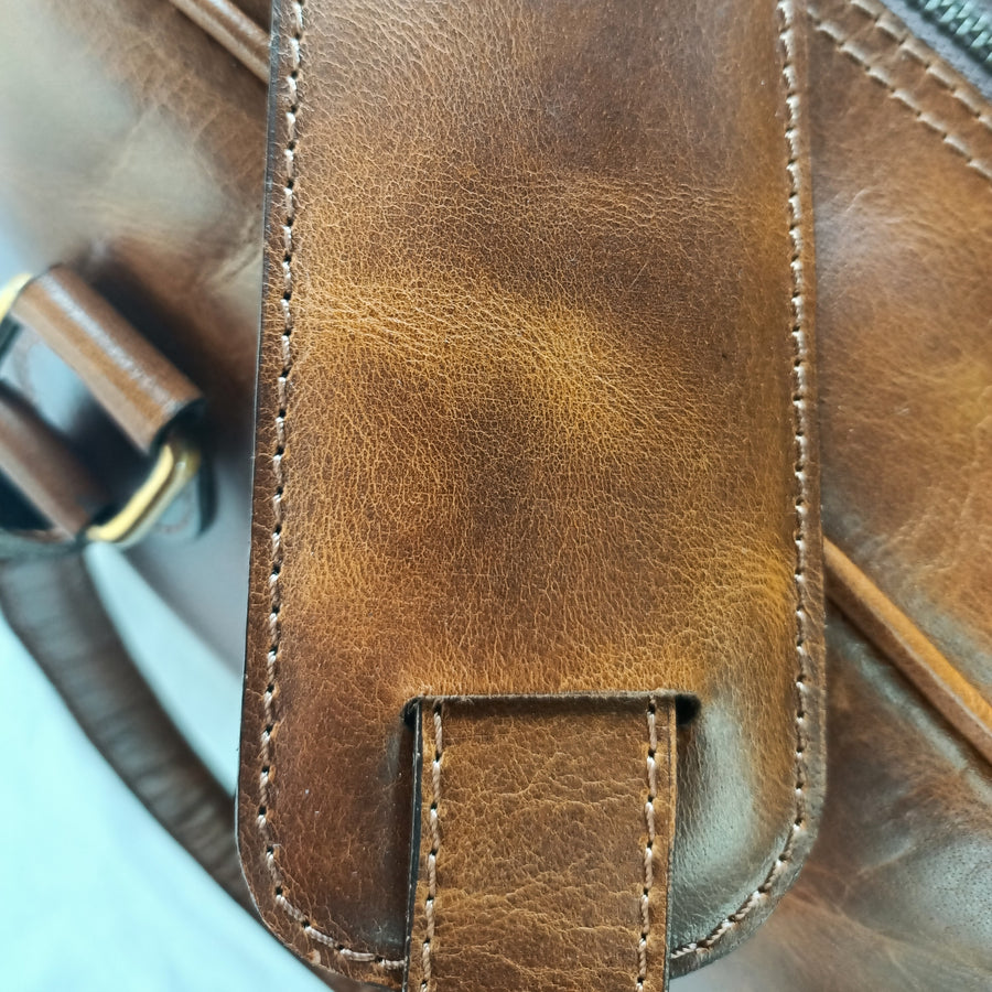 Glossy Hunter Leather Ladies Mini Travel Bag