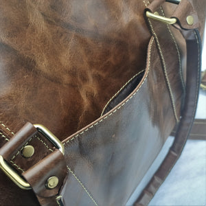 Crazy Horse Leather Mini Duffel  Bag