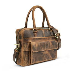 Hunter Brown Leather Laptop Bag – BLINK LEATHER
