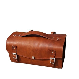 Brown Buffalo Leather Saddle Bag