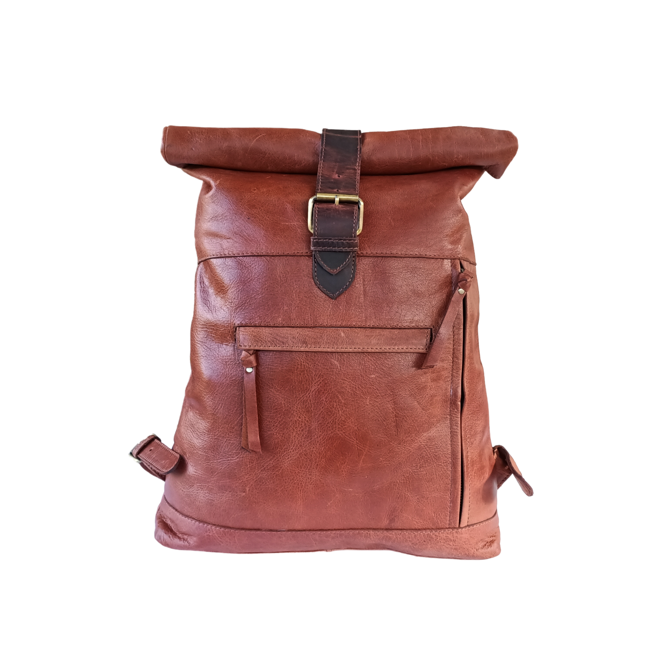 Tan leather outlet backpack