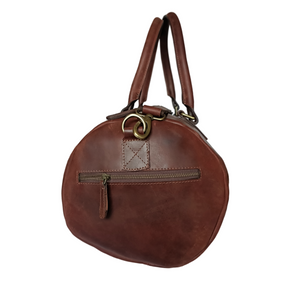 Dark Brown Leather Duffel Bag