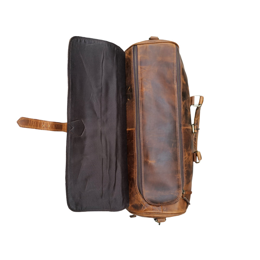 Light Brown Hard Wax Travel Bag
