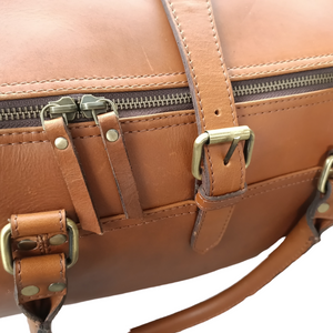 Tan Leather Weekend Bag