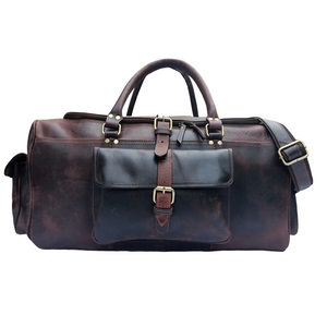 Three Pocket Dark Brown Weekend Bag