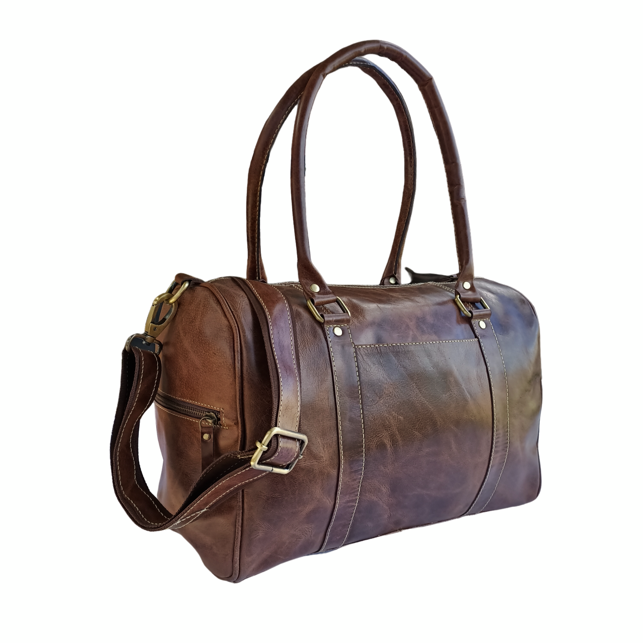 Crazy horse leather online duffle bag