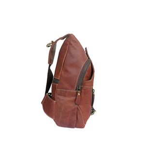 Portable Leather Backpack