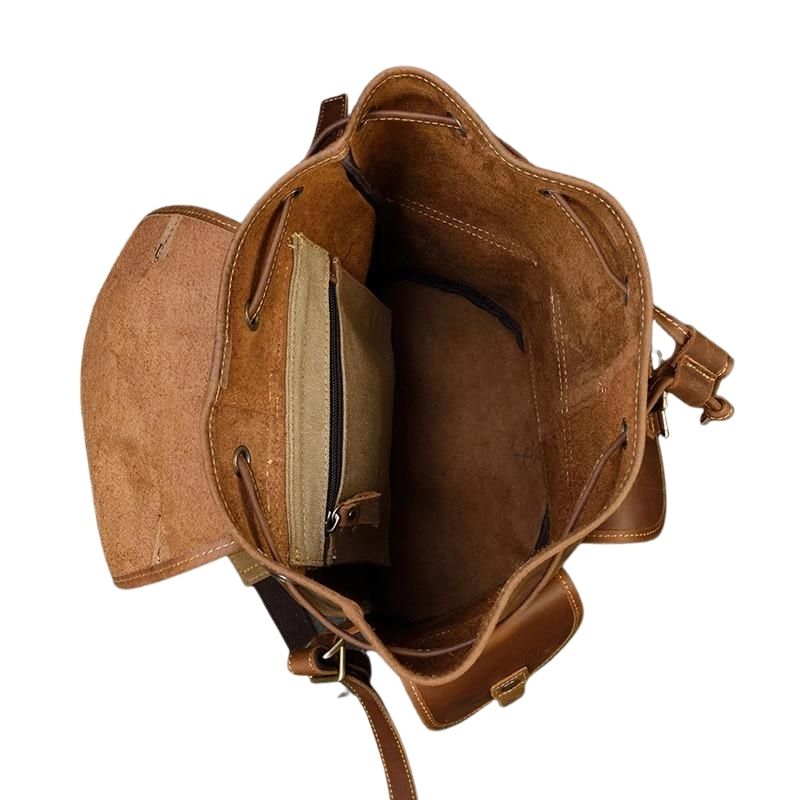 Unisex Crazy Horse Leather Backpack