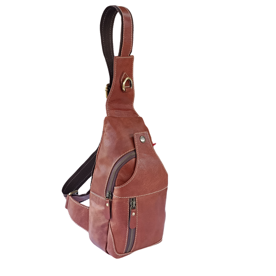Portable Leather Backpack