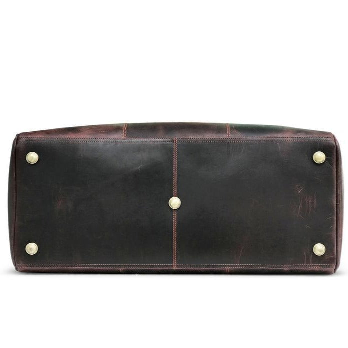 Dark Brown Hunter Leather Weekend Bag – BLINK LEATHER