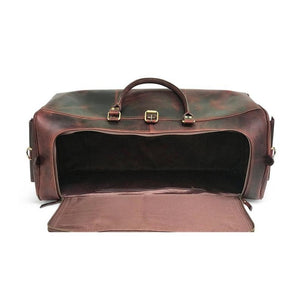 Dark Brown Hunter Leather Weekend Bag